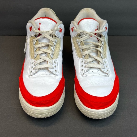 Nike Air Jordan 3 Retro Tinker White University Red Size 12 CJ0939-100 White Red - Picture 7 of 9